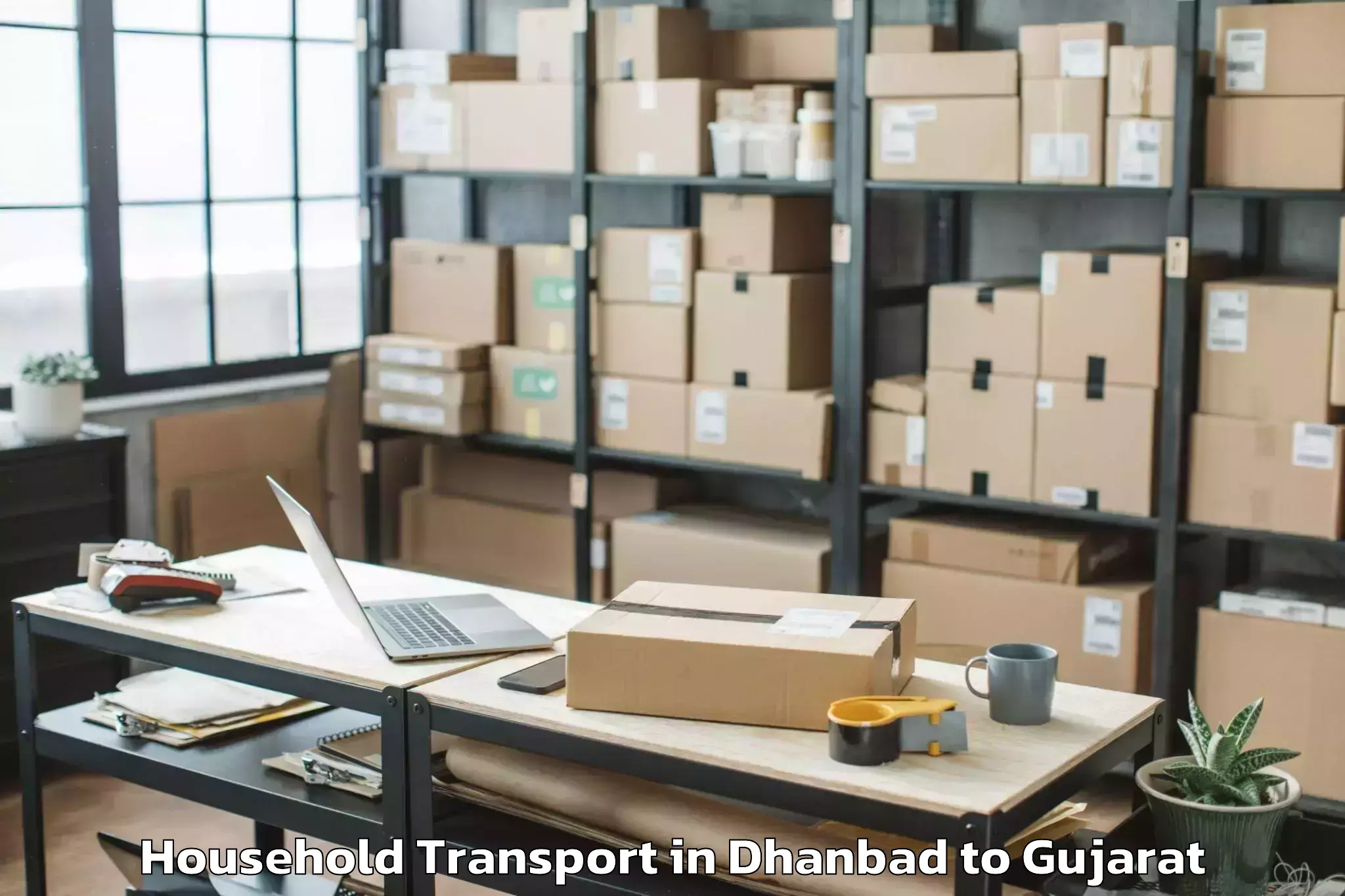 Book Dhanbad to Vanthali Household Transport Online